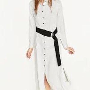 Zara black and white midi dress